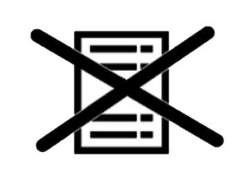 black cross mark to represent nota on evms
