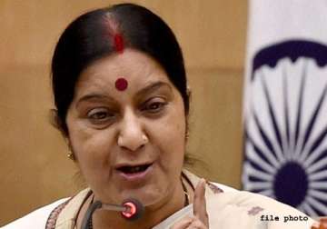 sushma swaraj s helicopter fails to land in shillong