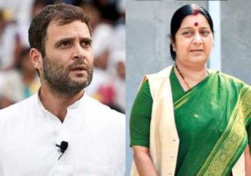 sushma should disclose how much her family was paid rahul gandhi