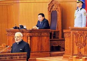 pm modi discovers special connection with mongolian parliament