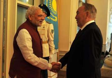 pm modi meets kazakhstan president