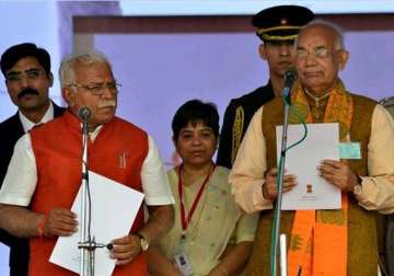 haryana ministers vow to probe all land scams of previous govt congress cries foul