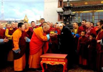 pm modi in mongolia visits ancient monastery gifts bodhi sapling