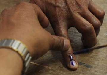 45 percent polling in hyderabad polls stray violence reported