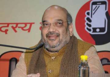 amit shah holds brainstorming session with first wives club of bjp