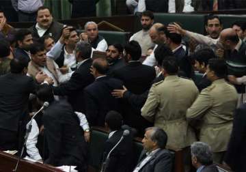 ruckus in jammu and kashmir assembly over terror attacks