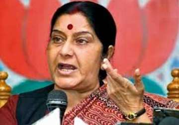 bjp shiv sena mps greet sushma swaraj in lok sabha