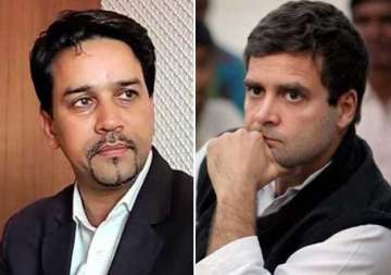 are you with those who attacked parliament or those who saved it anurag thakur asks rahul gandhi