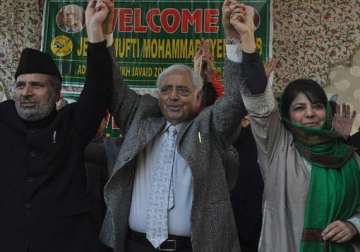 j k polls will foil any attempt to dilute distinct identity of j k says mufti mohammad sayeed