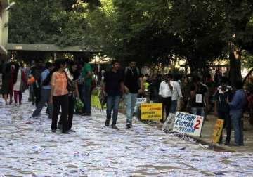 stage set for jnu delhi university student body polls today