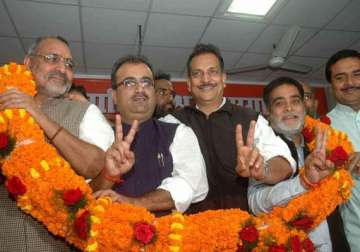 rajiv pratap rudy and two other union ministers from bihar felicitated