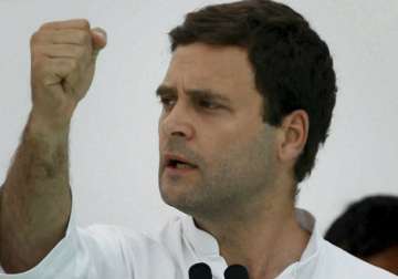 rahul gandhi attacks rss says pm modi s popularity slipping