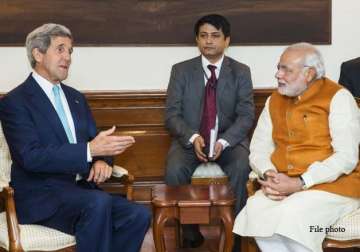 kerry modi to discuss agenda for obama s visit today