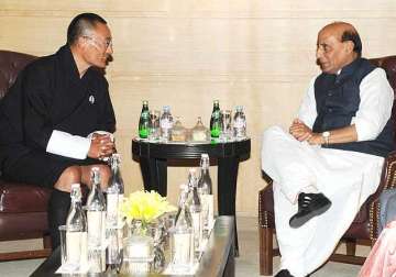 rajnath meets visiting bhutan prime minister