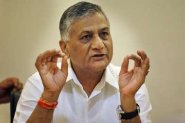 congress virtually questions continuance of v k singh as minister