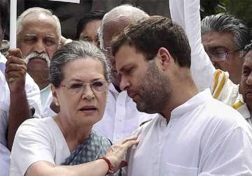 sonia gandhi rahul gandhi encouraging indecorous behaviour bjp