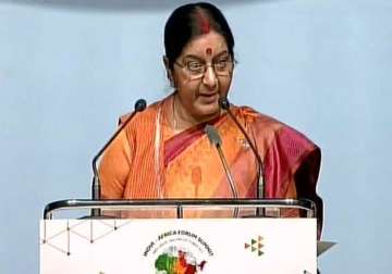 india africa united by goals of progress sushma swaraj