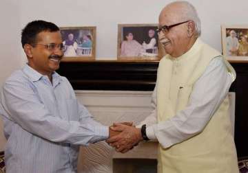 kejriwal meets advani