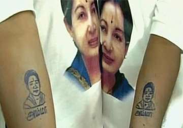 over 1 000 people tattoo j. jayalalithaa s picture name