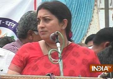 smriti irani visits amethi lauds pm narendra modi