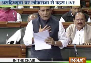 anyone disturbing social fabric of india will not be spared rajnath