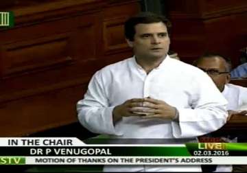 rahul gandhi takes modi government head on in parliament