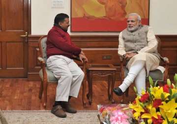 delhi cm designate arvind kejriwal raises full statehood issue with pm modi