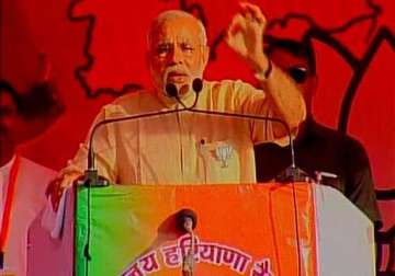 haryana polls give bjp majority or state will suffer under hung assembly says narendra modi