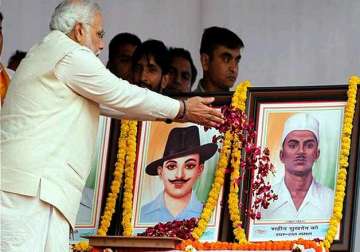 shaheedi diwas pm modi to pay homage to bhagat singh martyrs