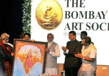 pm modi inaugurates bombay art society pitches for promotion of art