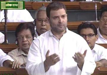 since pm is in india for some time he should visit farmers in punjab rahul gandhi in ls