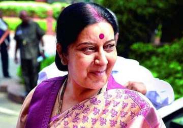 sushma swaraj leaves for islamabad