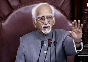 hamid ansari seeks more power for rs chair to act against errant mps