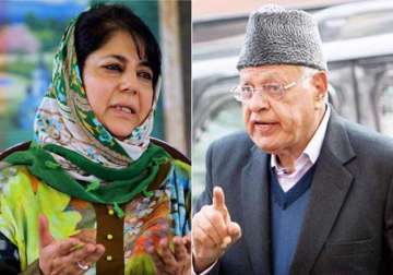 mehbooba mufti calls pdp meet today nc says open to tie up with bjp
