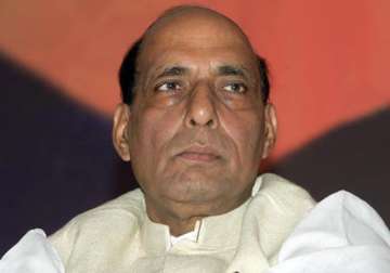 congress youth wing protests outside rajnath s residence
