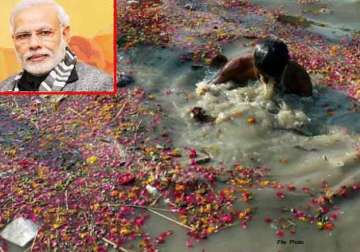 don t pollute ganga says modi