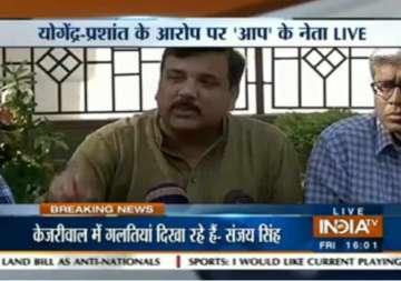 aap crisis kejriwal camp hits back accuses yadav bhushan of lobbying in the party