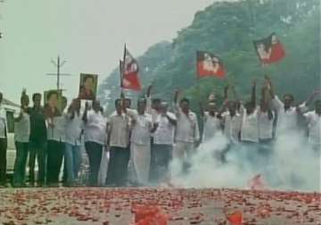 aiadmk cadres celebrate jaya s return as tamil nadu cm