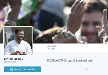 congress scion rahul gandhi comes on twitter