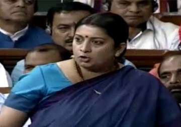 smriti irani tears into opposition over jnu row rohith suicide