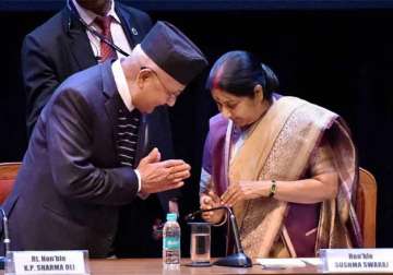 india is nepal s elder brother not big brother sushma swaraj