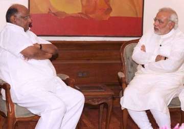 sharad pawar discusses maharashtra drought issue with pm modi