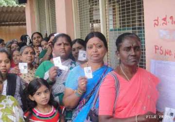 karnataka 25 percent voting recorded till noon