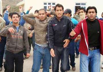 kashmiri students beaten forced to shout anti pak slogans