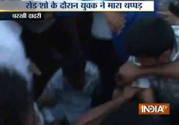 latest update kejriwal attacked in haryana punched on his neck