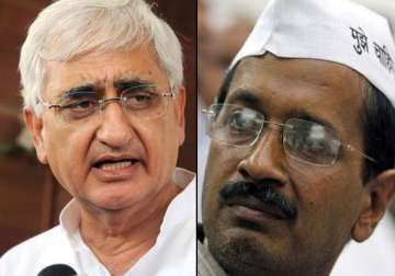 khurshid ridicules kejriwal says an ant can t challenge an elephant