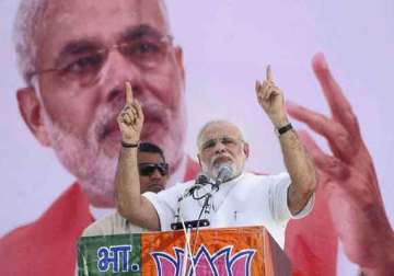 live narendra modi promises good governance at shahdara delhi rally