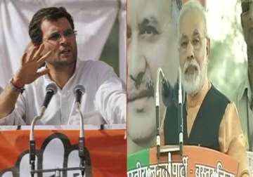 live reporting rahul gandhi narendra modi jab at each other in rhetoric