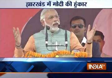 live let ec hold parties accountable for fulfilling promises made in manifestos says modi in jharkhand rally