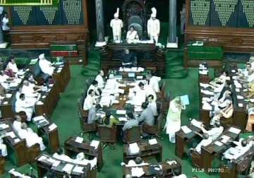 lok sabha adjourned till noon after uproar over telangana